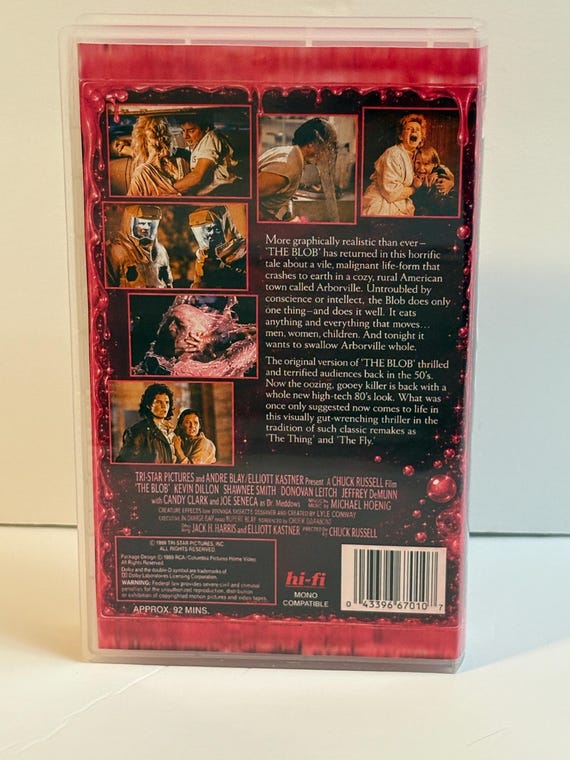 The Blob 1988 Pink Slime VHS photo 3
