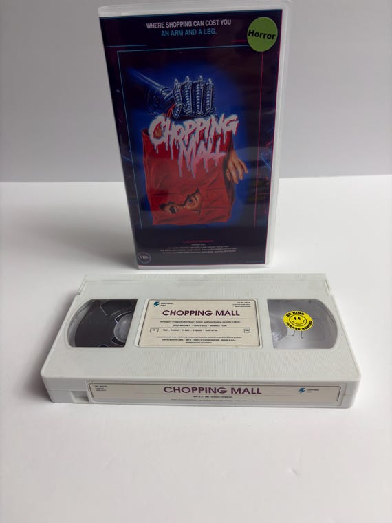 Chopping Mall 1986 custom white VHS photo 1