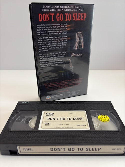 Don't Go to Sleep 1982 custom VHS photo 2