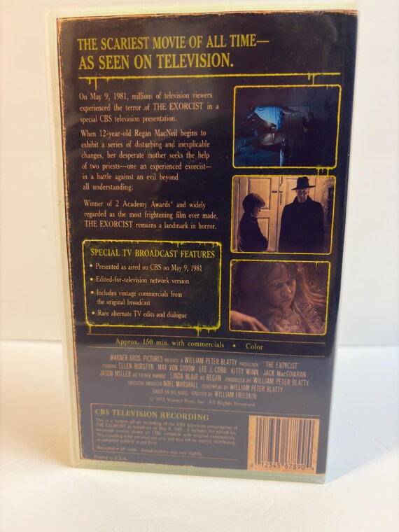 The Exorcist 1981 CBS TV Puke Green VHS photo 3