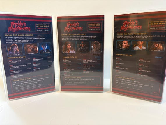 Freddy's Nightmares Season Two custom VHS set photo 2