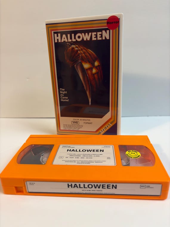Halloween 1978 custom orange VHS photo 7