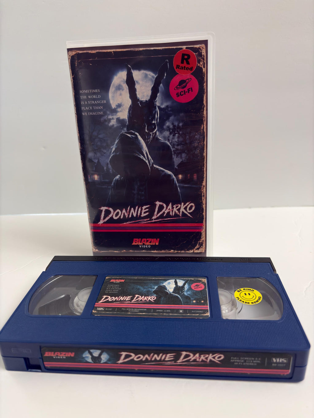 Donnie Darko Custom Blue VHS | 2001 Cult Movie | Full Screen 4:3 | Frank the Rabbit | Retro Collector VHS