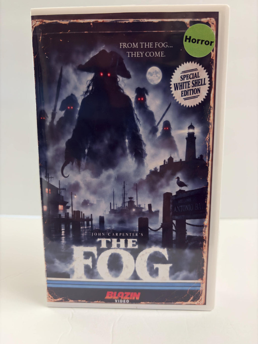 The Fog 1980 VHS – John Carpenter – Special White Tape Edition – Retro Horror Custom VHS – Full Screen 4:3