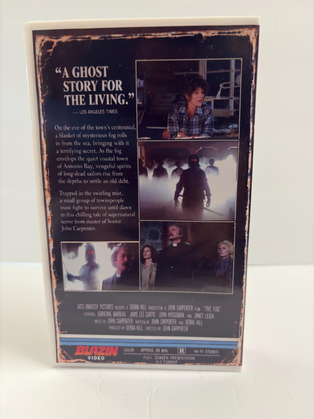 The Fog 1980 VHS – John Carpenter – Special White Tape Edition – Retro Horror Custom VHS – Full Screen 4:3
