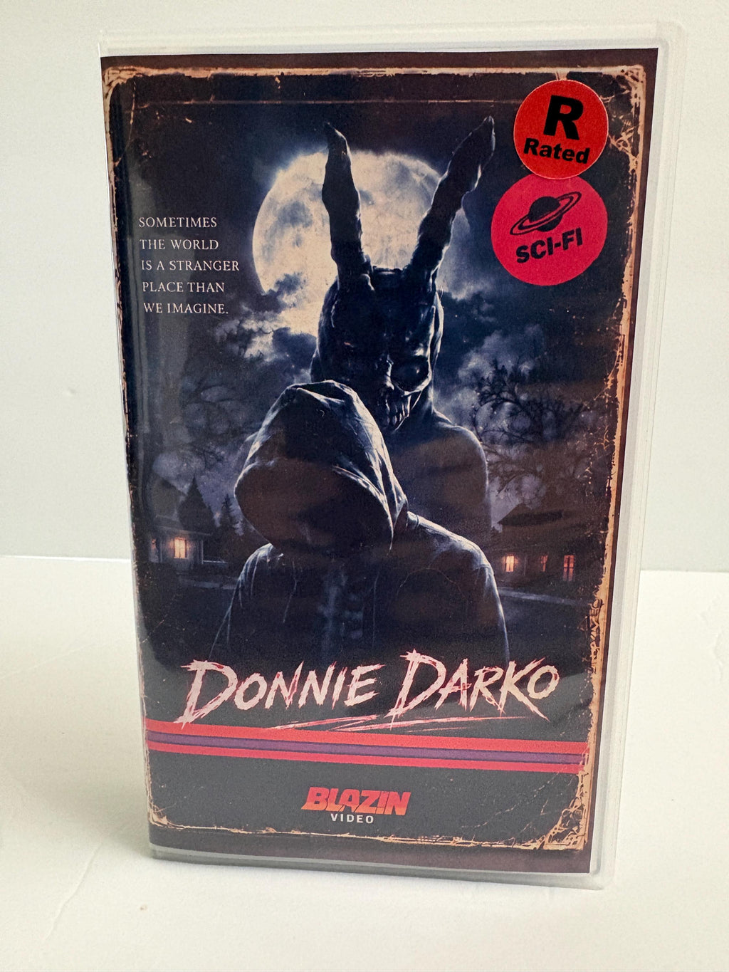 Donnie Darko Custom Blue VHS | 2001 Cult Movie | Full Screen 4:3 | Frank the Rabbit | Retro Collector VHS