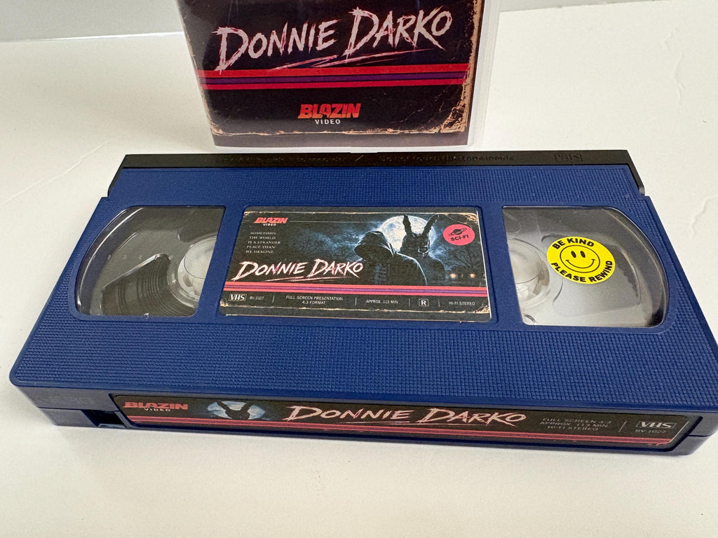 Donnie Darko Custom Blue VHS | 2001 Cult Movie | Full Screen 4:3 | Frank the Rabbit | Retro Collector VHS