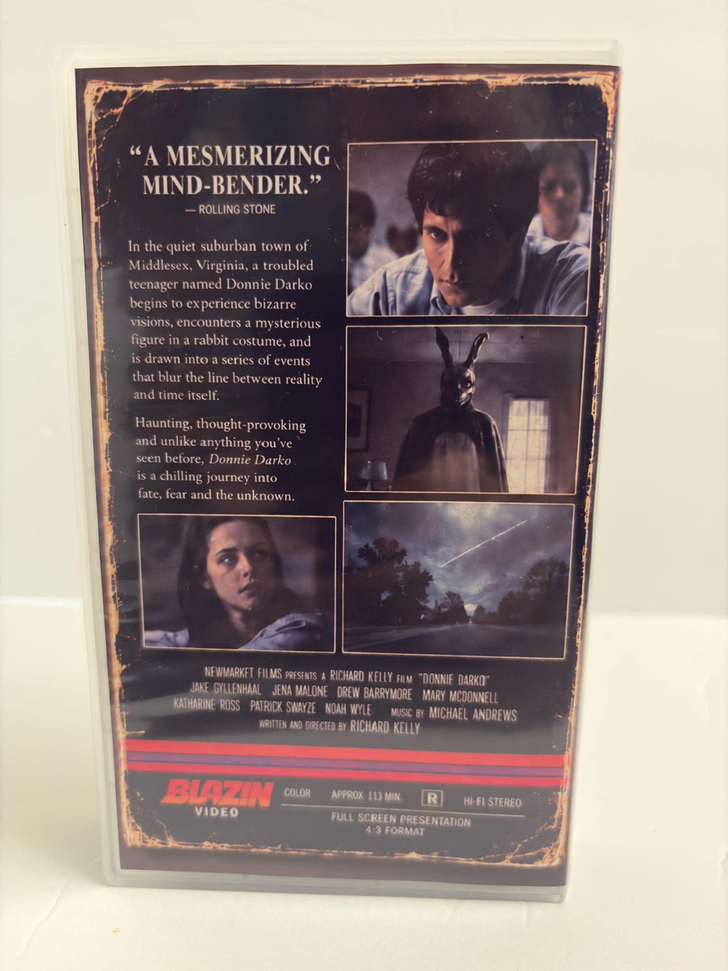 Donnie Darko Custom Blue VHS | 2001 Cult Movie | Full Screen 4:3 | Frank the Rabbit | Retro Collector VHS