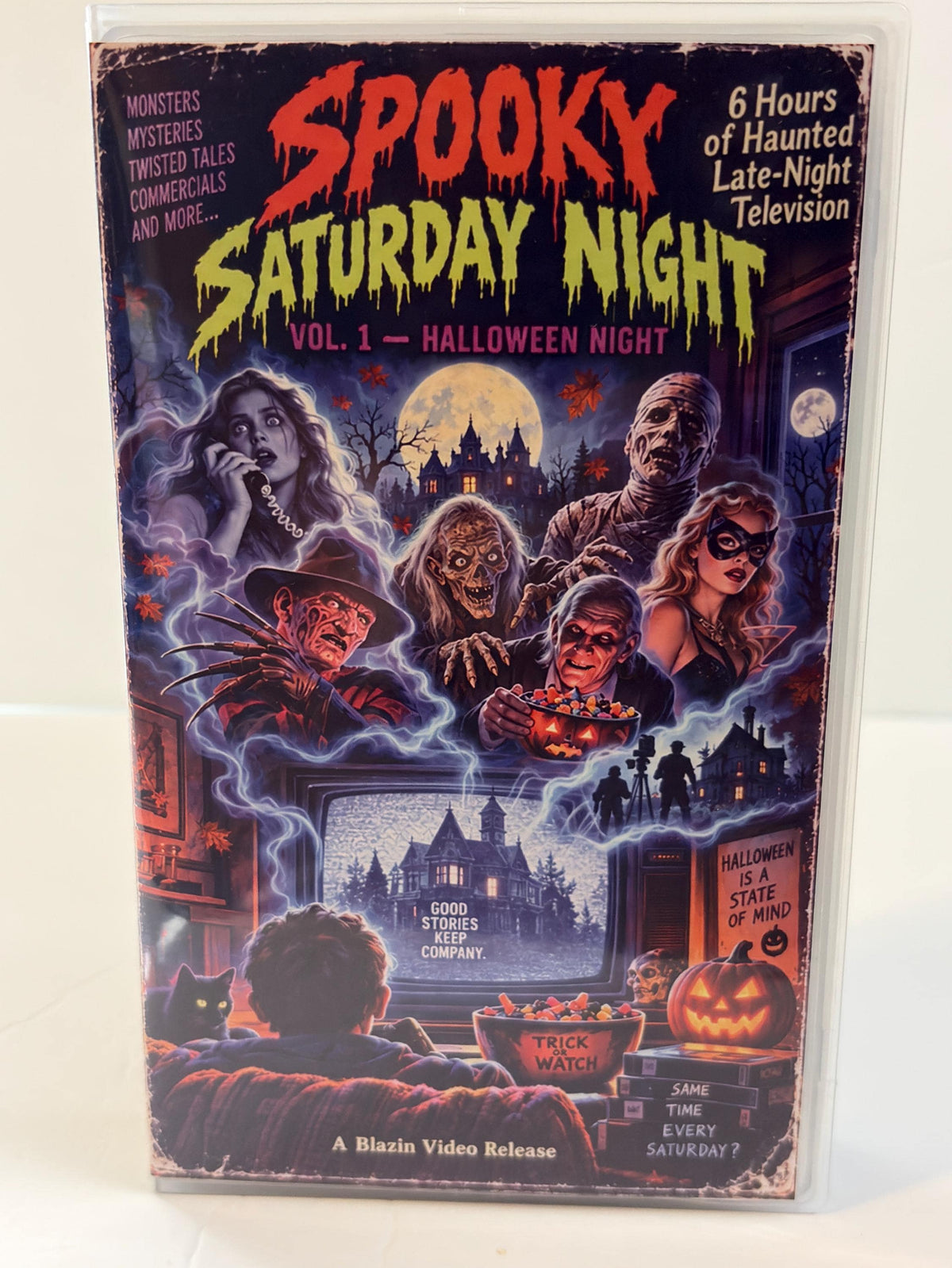Spooky Saturday Night Vol 1 Halloween Night Custom VHS | 6 Hour Halloween Compilation Tape | Blazin Video