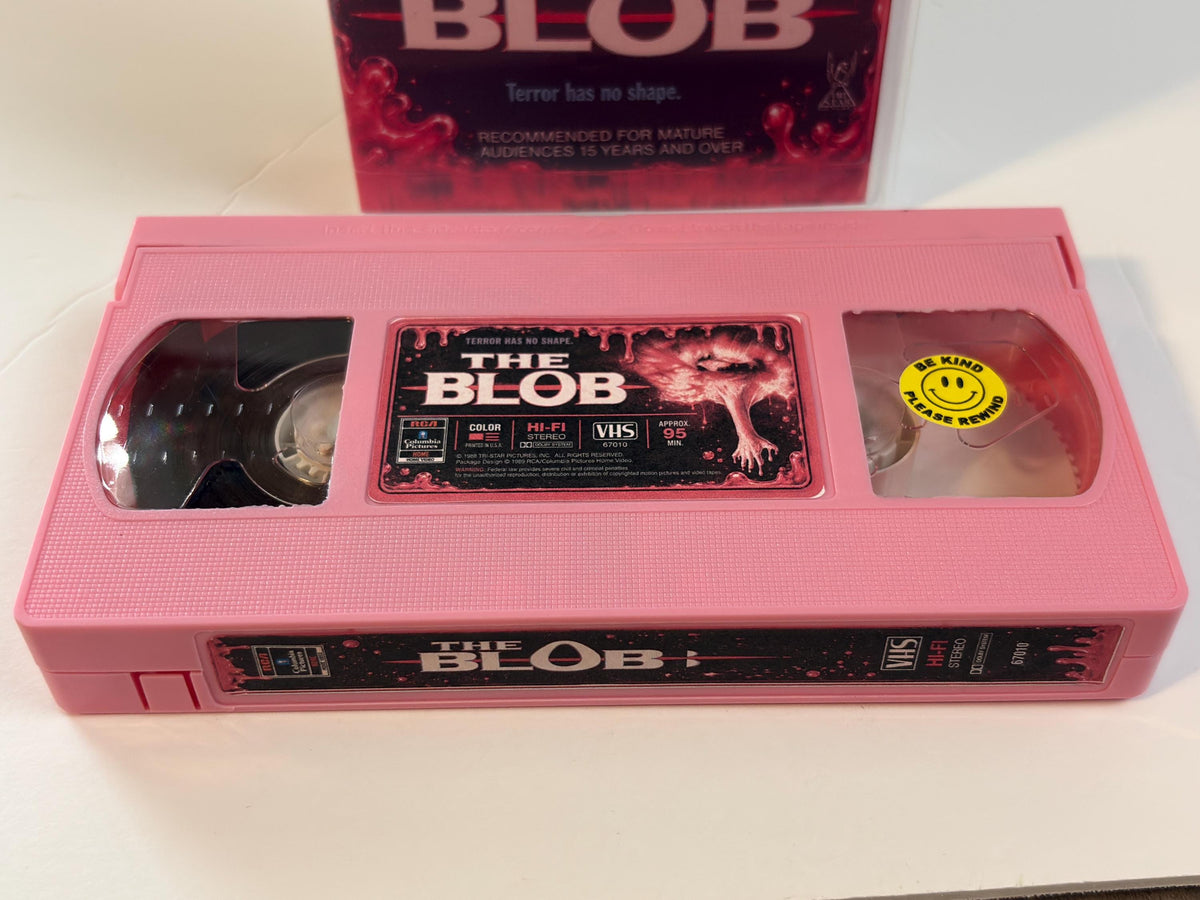 The Blob 1988 Custom VHS Tape | Pink Slime Edition | Pink Shell Horror VHS | Cult Horror Collector Tape