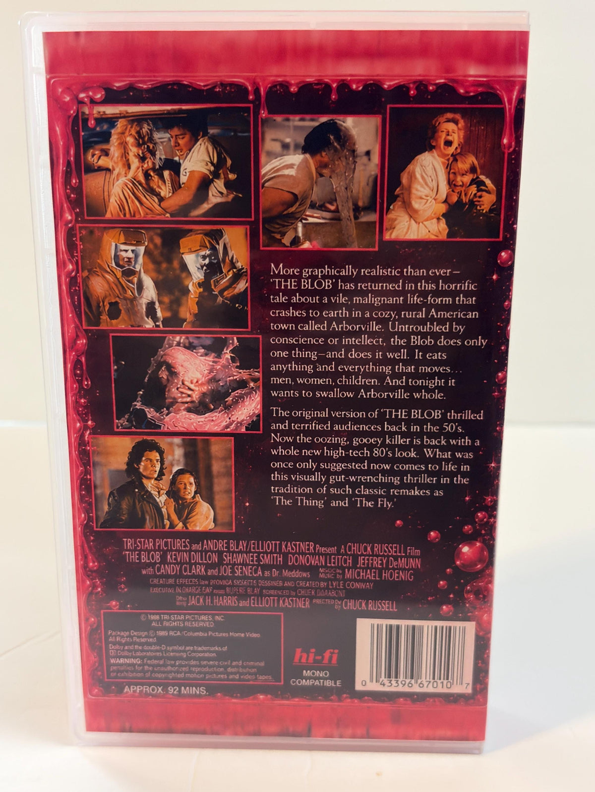 The Blob 1988 Custom VHS Tape | Pink Slime Edition | Pink Shell Horror VHS | Cult Horror Collector Tape