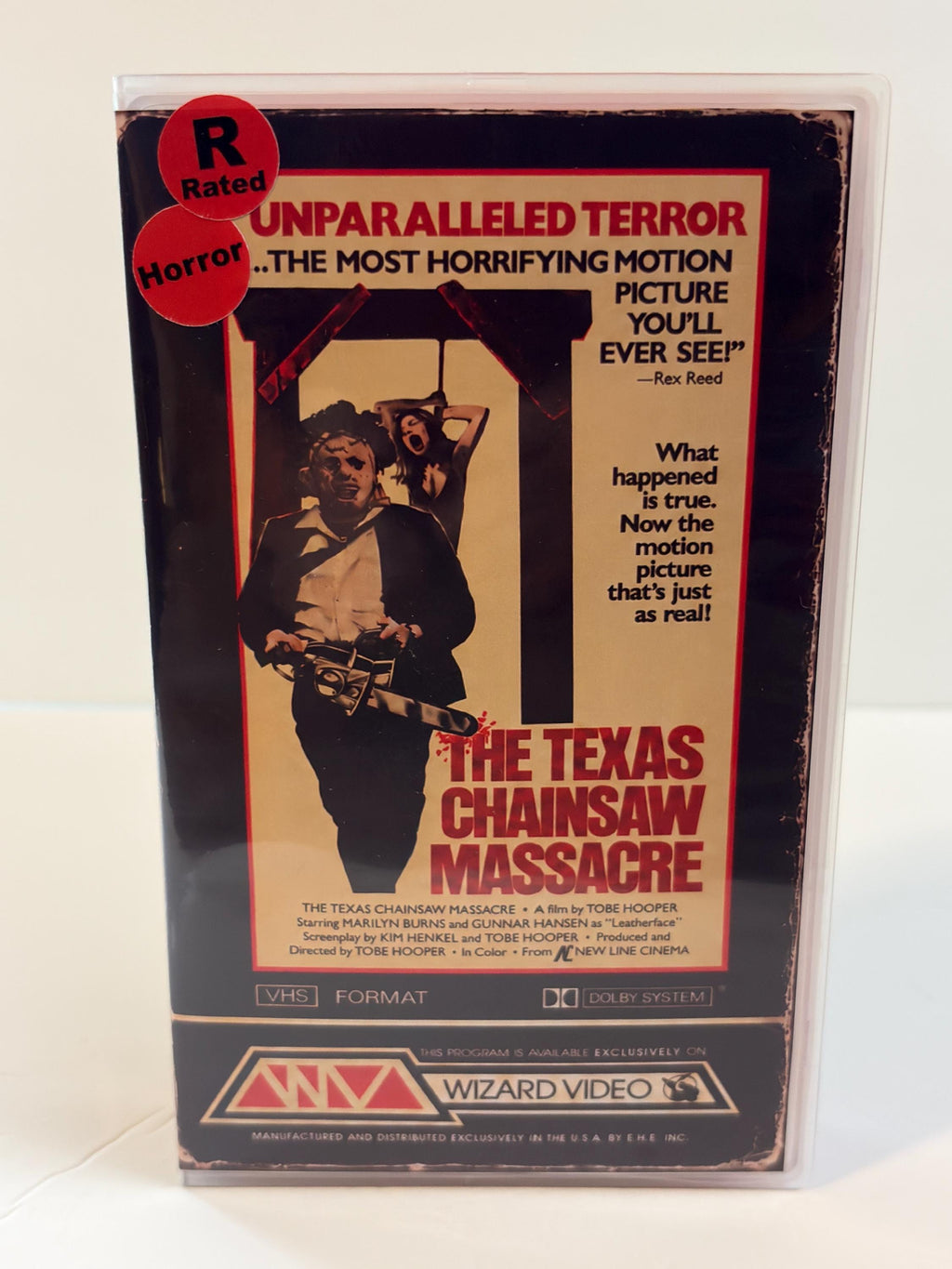 The Texas Chainsaw Massacre Custom VHS Tape | Red Shell Horror VHS | Retro Collector Edition | Blazin Video