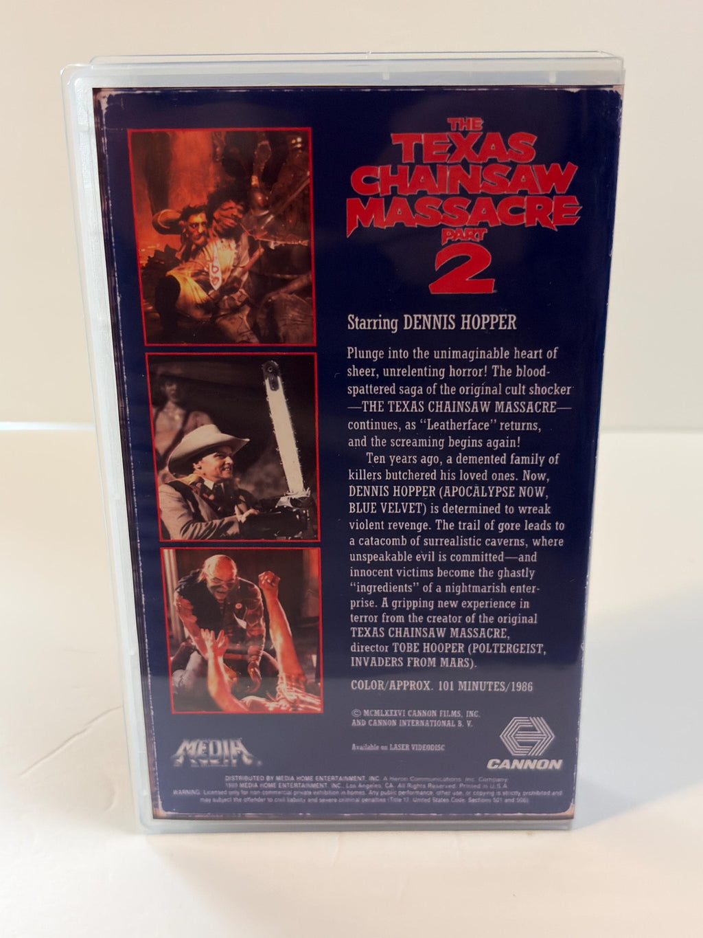 The Texas Chainsaw Massacre Part 2 Custom VHS Tape | Blue Shell Horror VHS | Cult Slasher Collector Edition