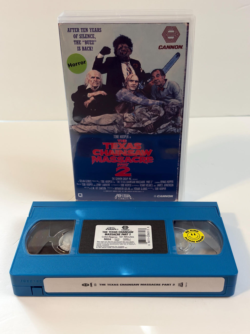 The Texas Chainsaw Massacre Part 2 Custom VHS Tape | Blue Shell Horror VHS | Cult Slasher Collector Edition