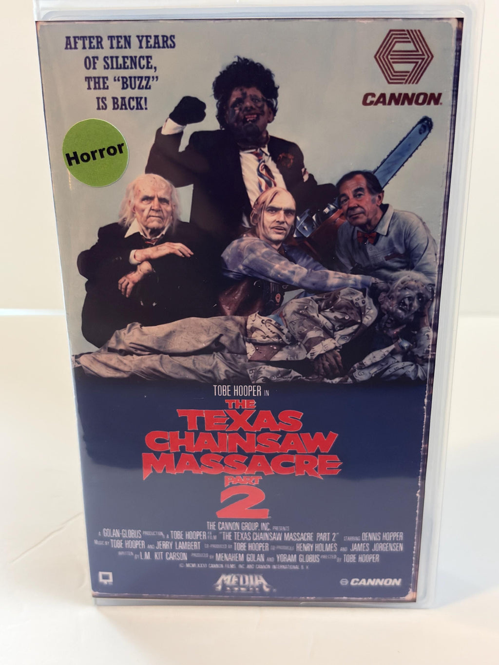 The Texas Chainsaw Massacre Part 2 Custom VHS Tape | Blue Shell Horror VHS | Cult Slasher Collector Edition