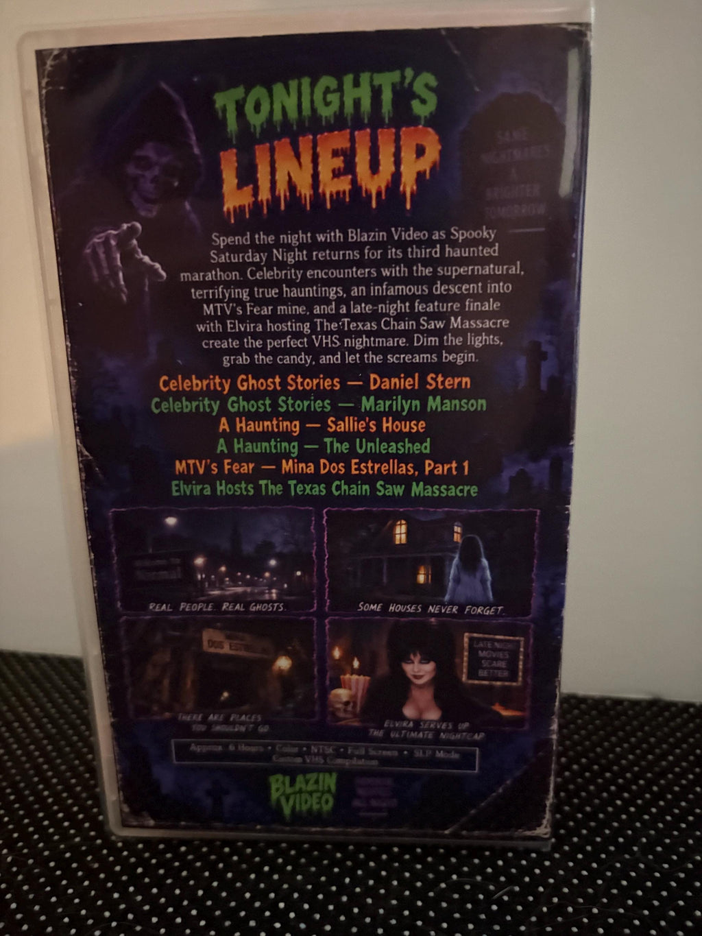 Spooky Saturday Night 3 VHS – Haunted TV Marathon – 6 Hour Halloween Compilation – Orange Tape – Custom Retro VHS