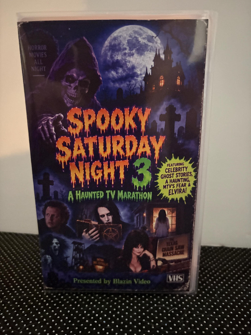 Spooky Saturday Night 3 VHS – Haunted TV Marathon – 6 Hour Halloween Compilation – Orange Tape – Custom Retro VHS