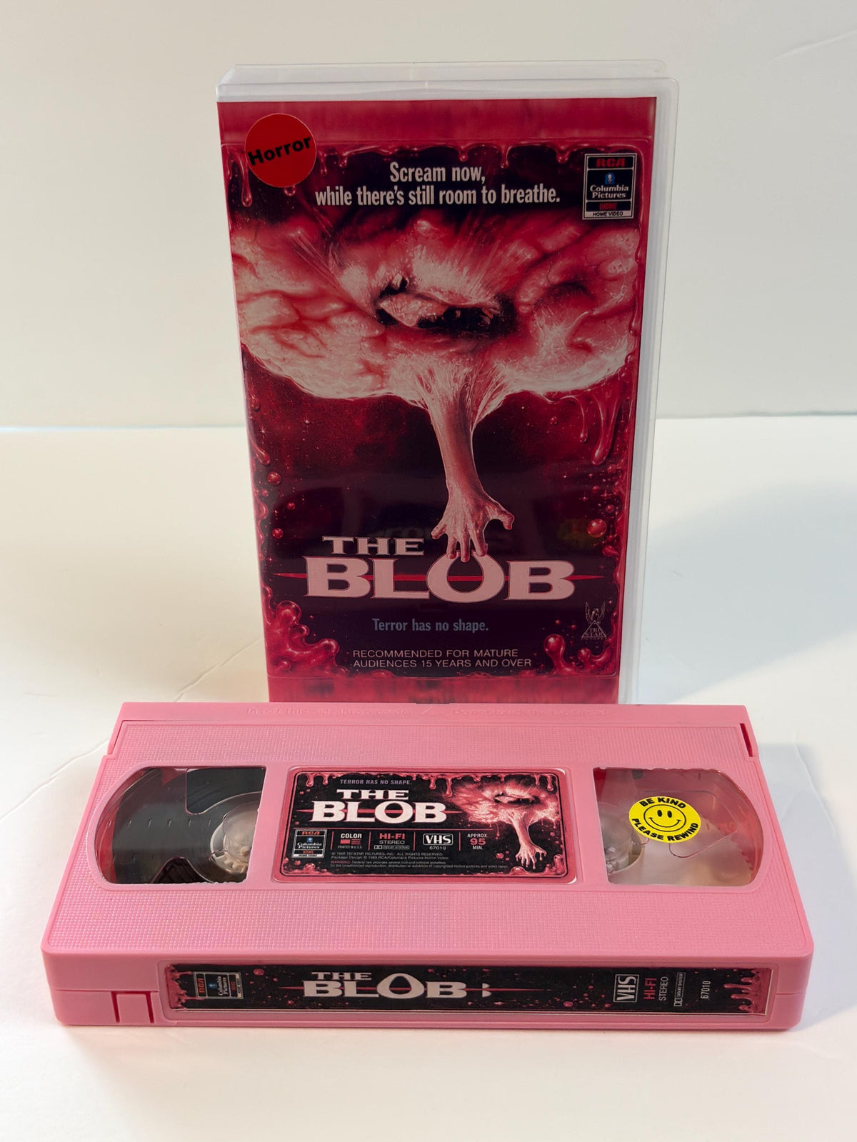 The Blob 1988 Custom VHS Tape | Pink Slime Edition | Pink Shell Horror VHS | Cult Horror Collector Tape
