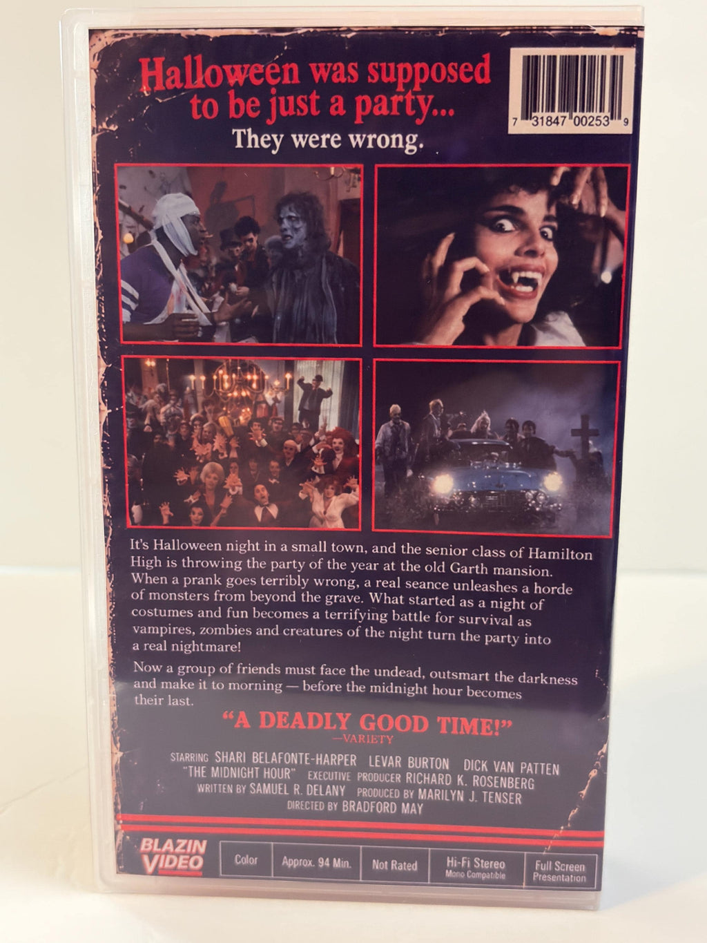 The Midnight Hour Custom VHS Tape | Red Shell Halloween Horror VHS | 80s TV Movie Collector Edition