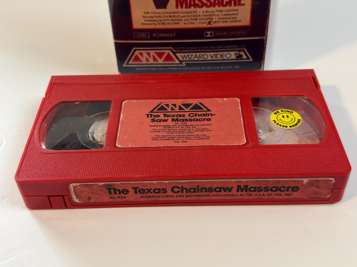 The Texas Chainsaw Massacre Custom VHS Tape | Red Shell Horror VHS | Retro Collector Edition | Blazin Video