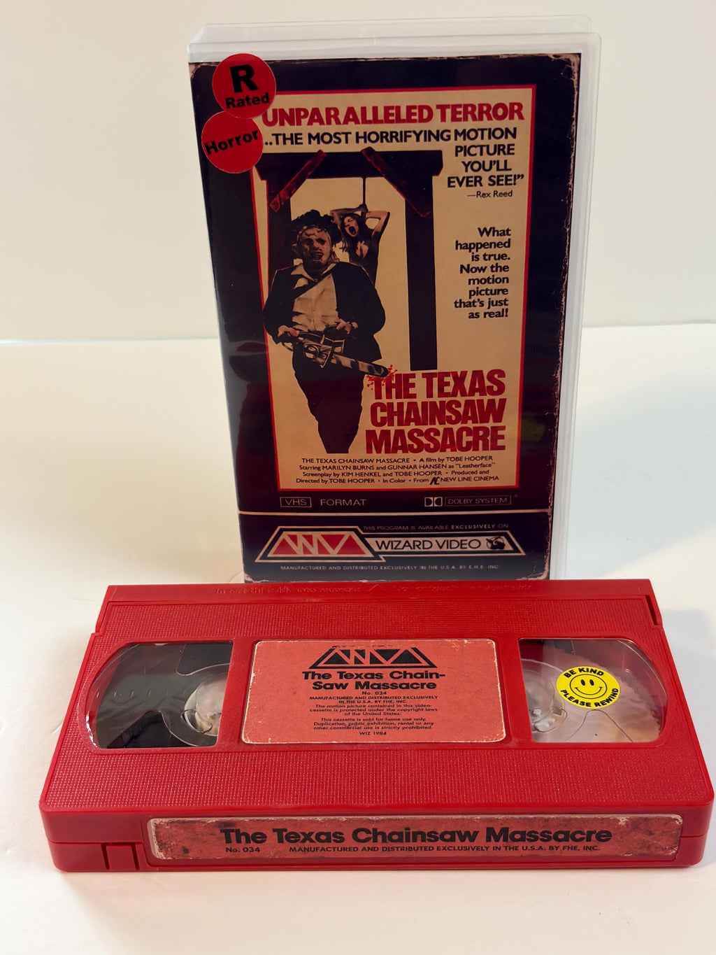The Texas Chainsaw Massacre Custom VHS Tape | Red Shell Horror VHS | Retro Collector Edition | Blazin Video