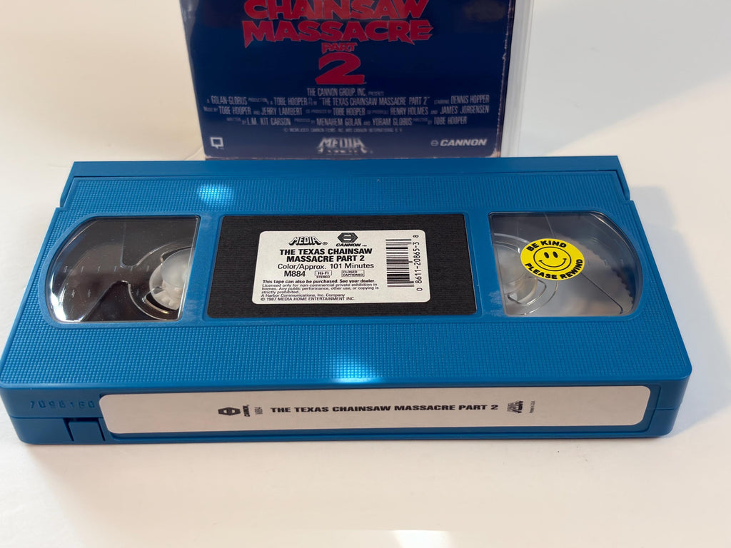 The Texas Chainsaw Massacre Part 2 Custom VHS Tape | Blue Shell Horror VHS | Cult Slasher Collector Edition