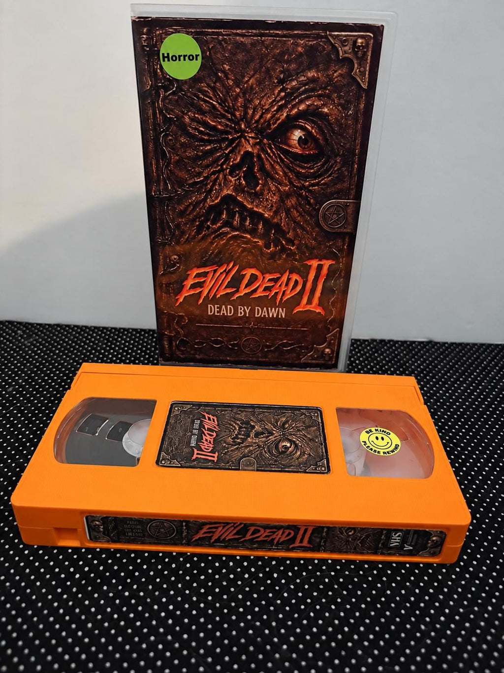 Evil Dead II Dead by Dawn VHS – Orange Tape – Sam Raimi Horror – Necronomicon Custom Retro Collector Edition