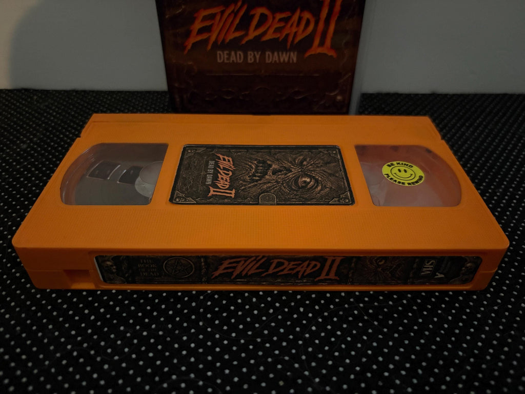 Evil Dead II Dead by Dawn VHS – Orange Tape – Sam Raimi Horror – Necronomicon Custom Retro Collector Edition
