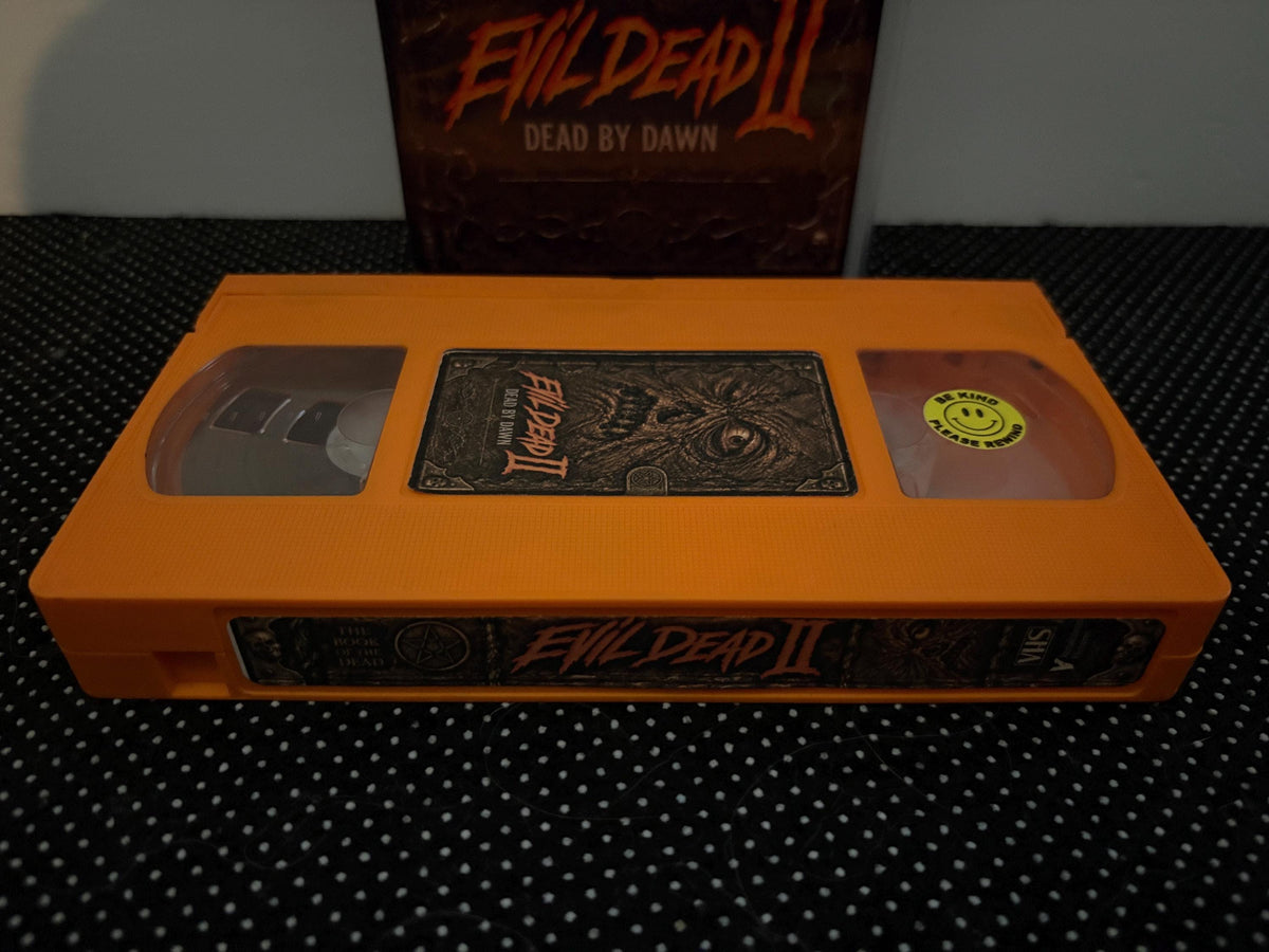 Evil Dead II Dead by Dawn VHS – Orange Tape – Sam Raimi Horror – Necronomicon Custom Retro Collector Edition