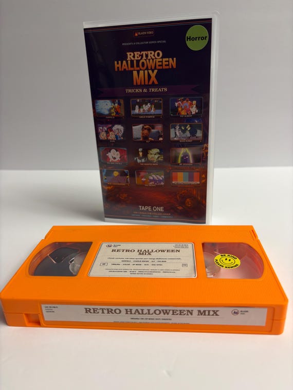 Retro Halloween Mix custom orange VHS photo 1