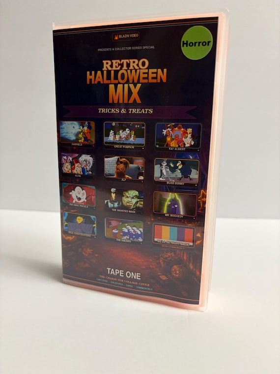 Retro Halloween Mix custom orange VHS photo 3
